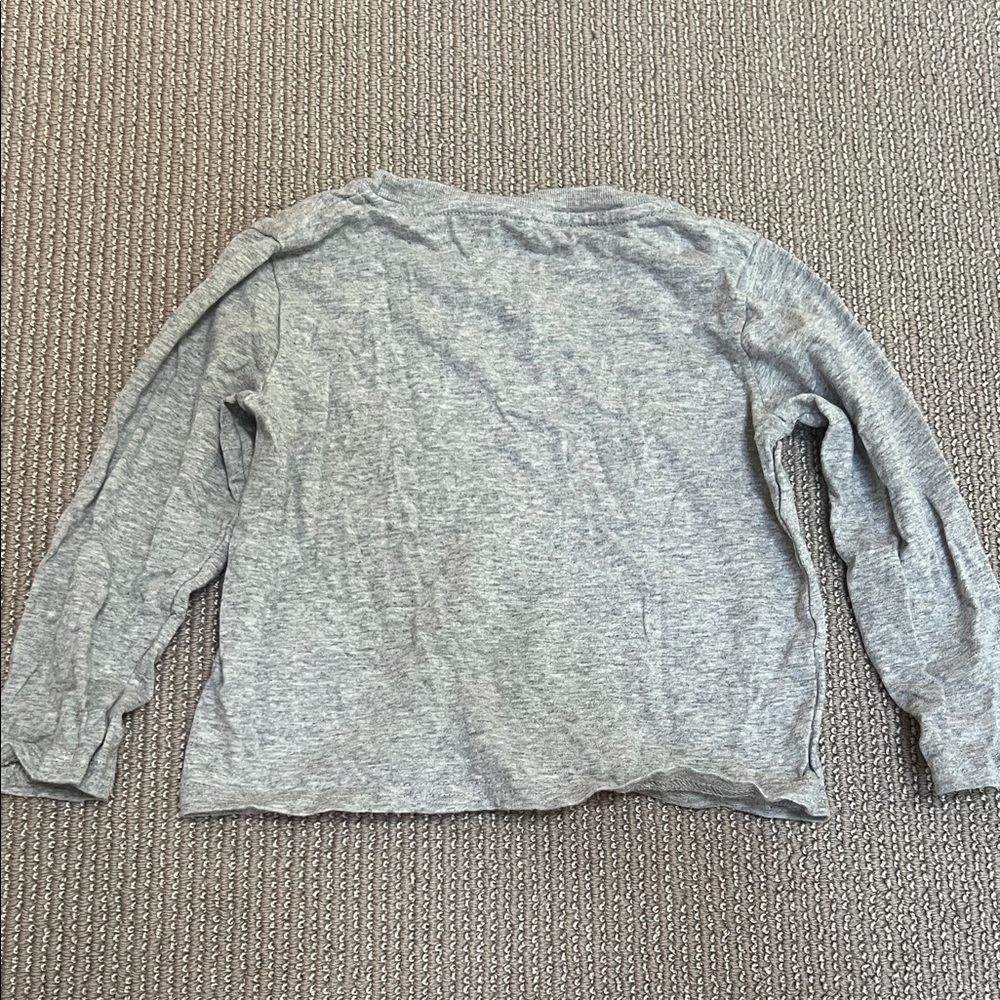 Gray Long Sleeve Kids Shirt - Picture 4 of 4